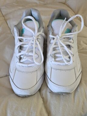 Fila White Athletic Sneakers with Teal Accent
